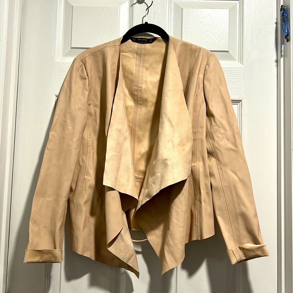Light pink Zara faux leather jacket